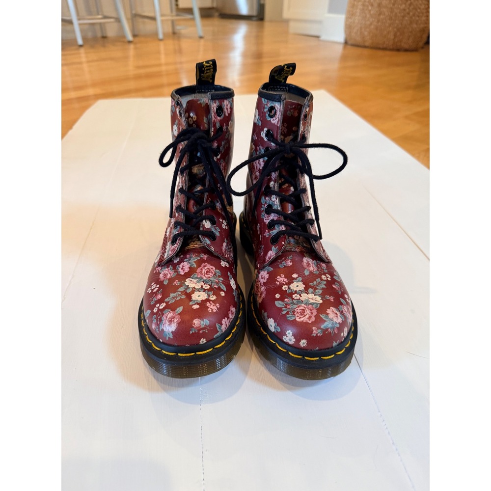 RARE Deadstock Y2K Dr. Martens 1460 Cherry Vintage Rose Floral Boots Sz 6.5 NWOB